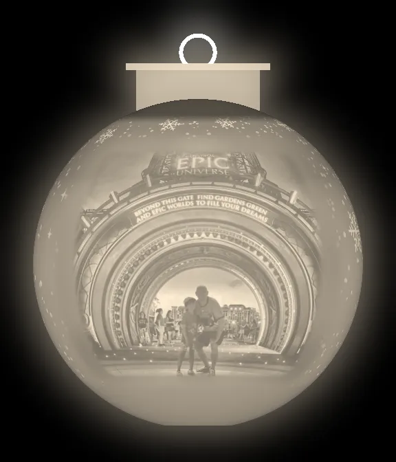 Epic Universe Lithophane Bauble (backlit design preview)